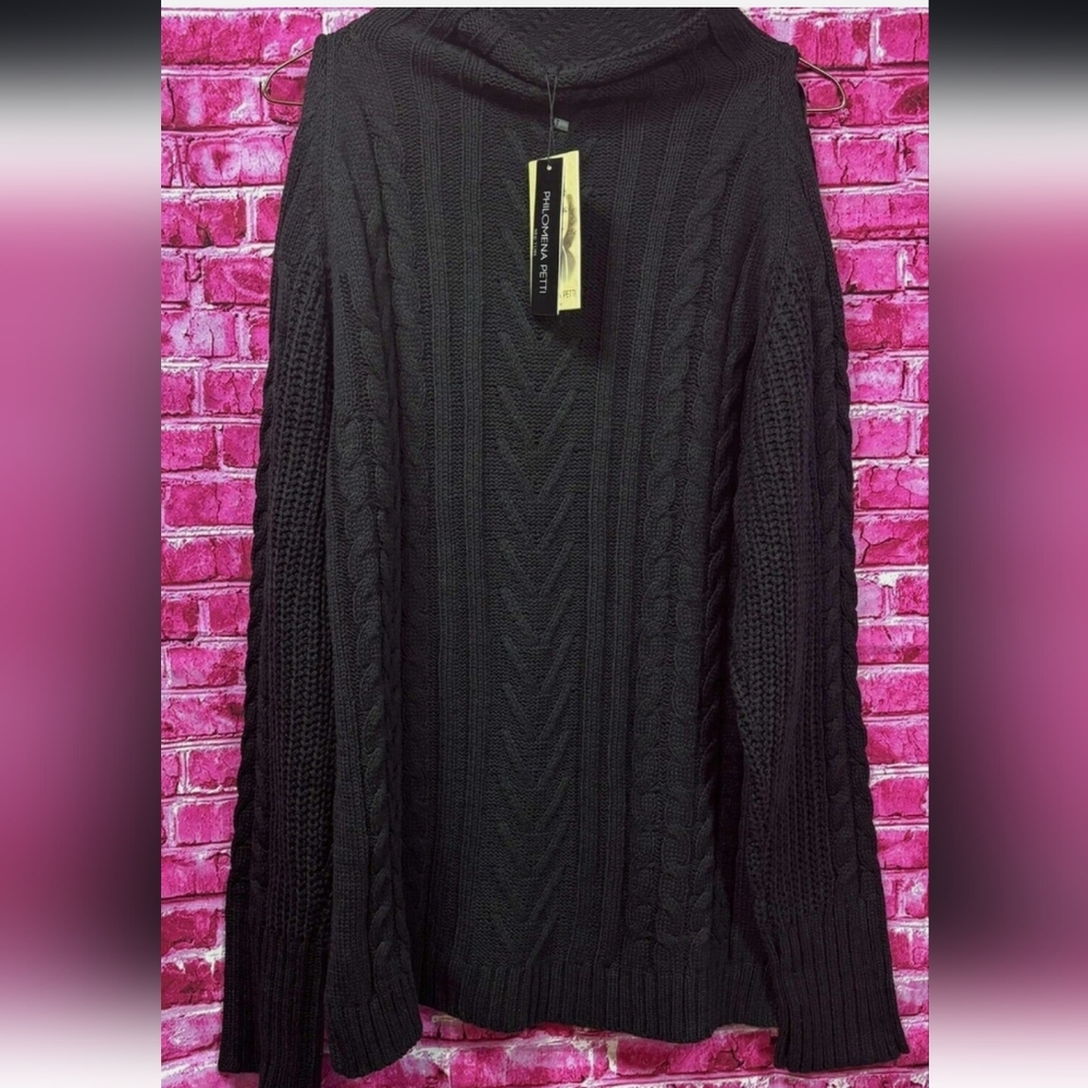 Black Cable Knit Sweater